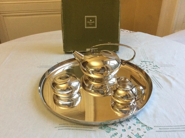 Service à Thé/café Lino Sabattini Modèle Boule Pour Christofle - Métal Argenté Vintage