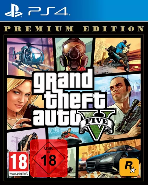 GTA 5 Grand Theft Auto V Premium Edition (PS4) (NEUWARE) (UNCUT) (Blitzversand)