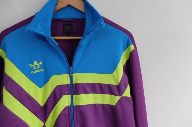 Adidas Originals colour block TT tracksuit jacket Purple M 2007 W.Germany design