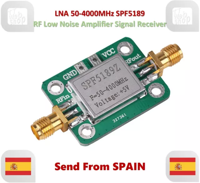 LNA 50-4000MHz SPF5189 RF Low Noise Amplifier Signal Receiver NF 0.6dB SPF5189Z