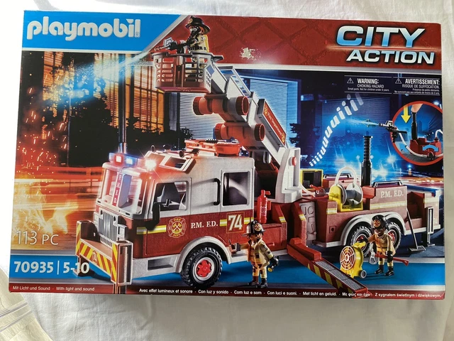 PLAYMOBIL 5362 Camion Pompier Échelle Sirène - Jeux - Jouets