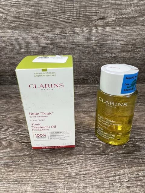 CLARINS Huile Tonic Body Treatment Oil Firming Toning 3.4 Oz 100mL