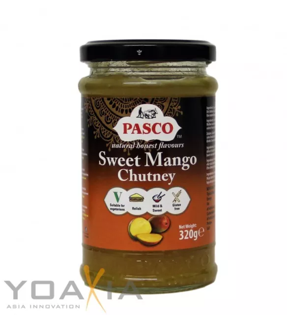 MHD 30.11.2023 - PASCO Dolce Mango Chutney 320g | Sweet Mango Chutney SENZA GLUTINE