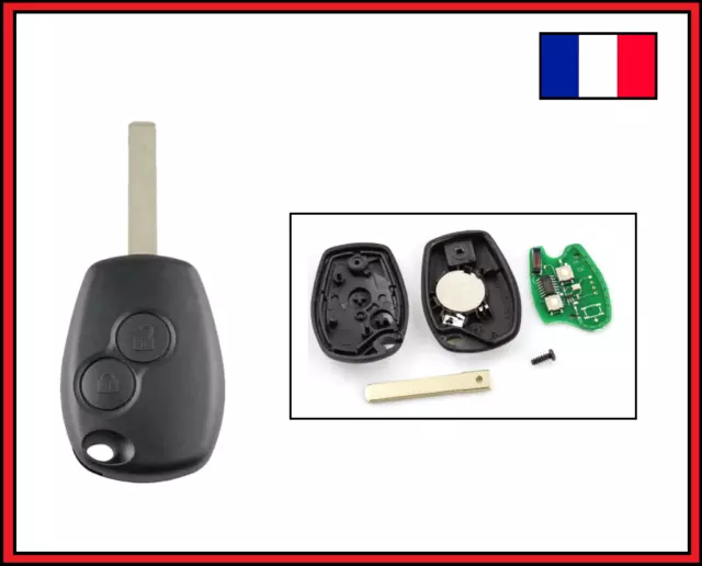 clé télécommande id46  vierge pour Clio 3 TWINGO MODUS KANGOO ; 2 boutons