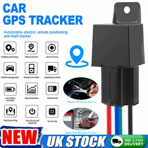 Car GPS Tracker Relay GSM Locator Real Time Tracking Motorbike Caravan Truck UK