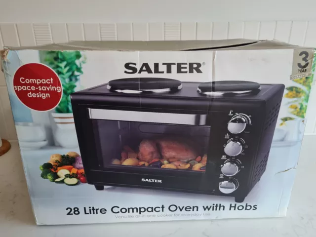 Salter 28 Litre Compact Oven with Hobs - used but in working order