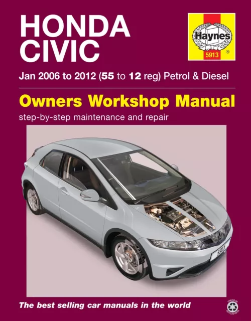 Civic 06-12 Revue technique Haynes HONDA Anglais Etat - NEUVE PORT Reduit Franc