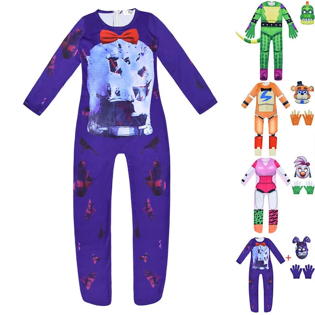 Five Nights At Freddy's Kostüme Für Kinder KINDER FIVE NIGHTS at Freddy's FNAF Cos Kostüm Jumpsuit mit Maske