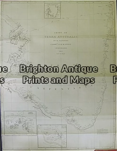 Antique Map 3-523 Flinders chart of Gulf of Carpentaria c.1814