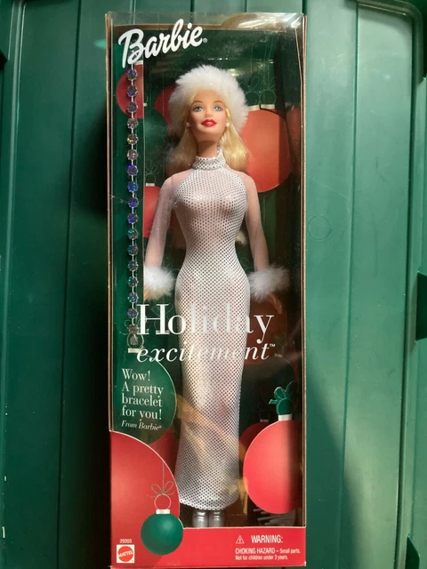 HOLIDAY EXCITEMENT BARBIE Doll 2001 Mattel #29203 with a Bracelet