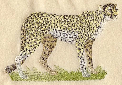 Embroidered Fleece Jacket - Cheetah M2104 Sizes S - XXL