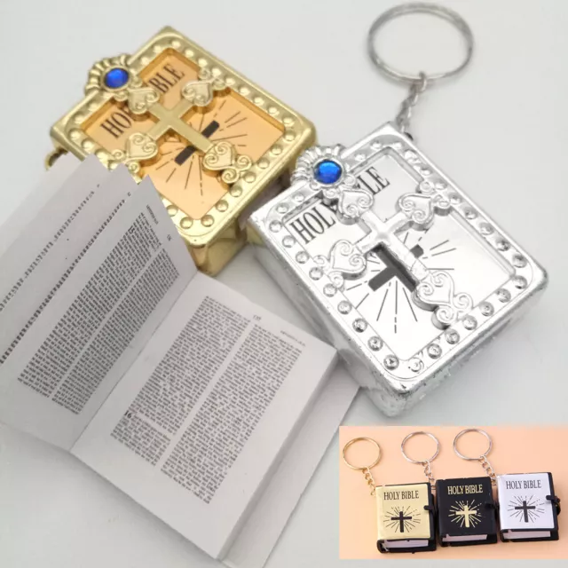 Mini Bible Keychain English/Israeli HOLY BIBLE Religious Christian Jesus Cover