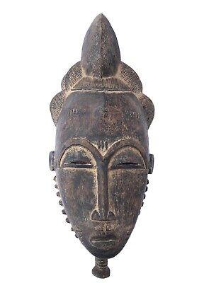 Stunning African Baule Portrait Mask Cote D'ivoire 17.25" H
