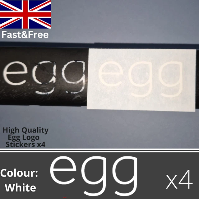 x4 Egg Pram Stroller Replacement Stickers EGG LOGO Pushchair Egg by BabyStyle