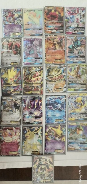 Pokemon Cards lot 550 with 21 GX/EX; mint condition; special box + 3 booklets  