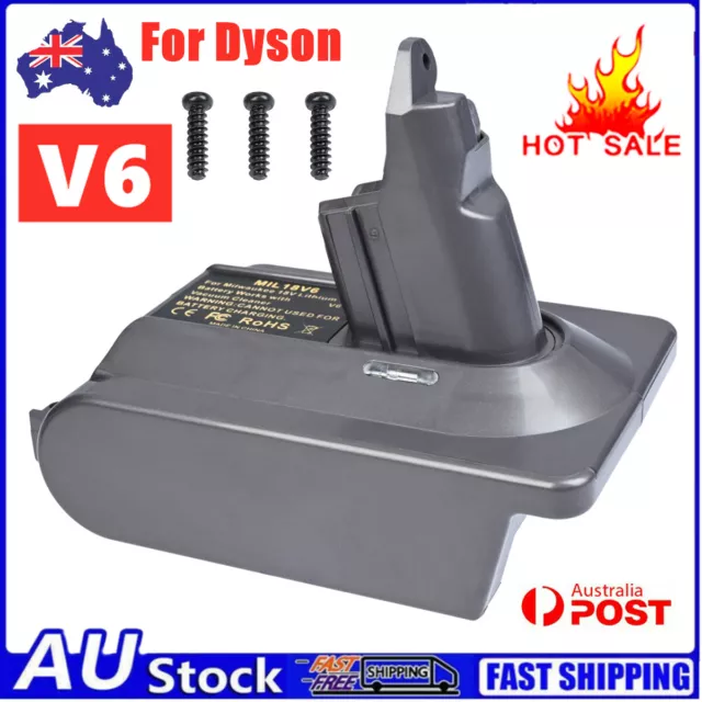 Adapter For Milwaukee 18V Battery Convert to Replace For Dyson V6 Vacuum Cleaner