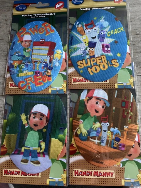 4 Oval Iron on Patches. Disney’s Handy Manny.