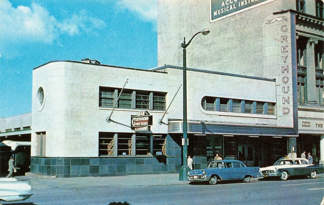 Buffalo New York Postcard Greyhound Bus Depot 1960s USA