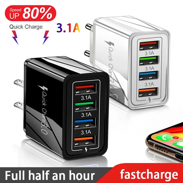 EU/US Plug USB Charger Quick Charge 3.0 For Phone Adapter for iPhone 12 Pro Max