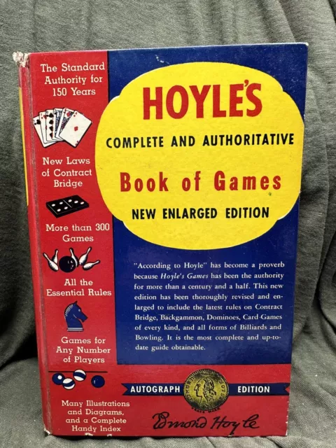 Hoyle's Complete Authoritative Book of Games - 1949 - New Enlarged Edition. HC.