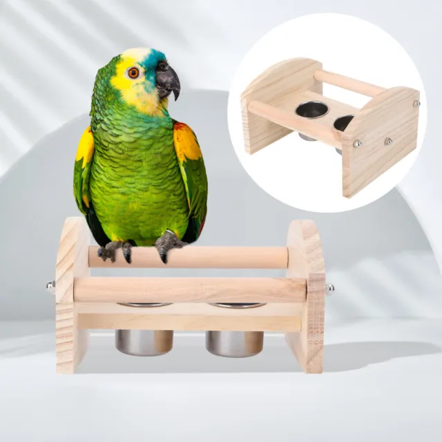1Pc Große Papagei Spielzeug Vogel Barsch Stehen Holz