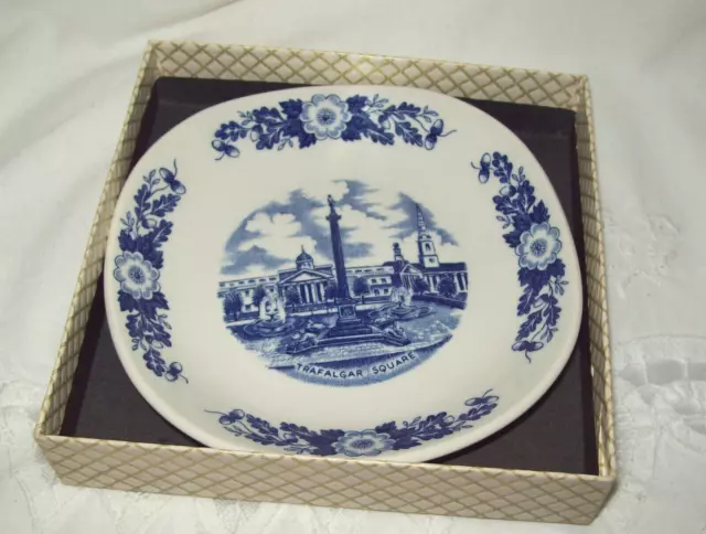 Weatherby & Sons Royal Falcon Ironstone Trafalgar Square Blue & White Dish