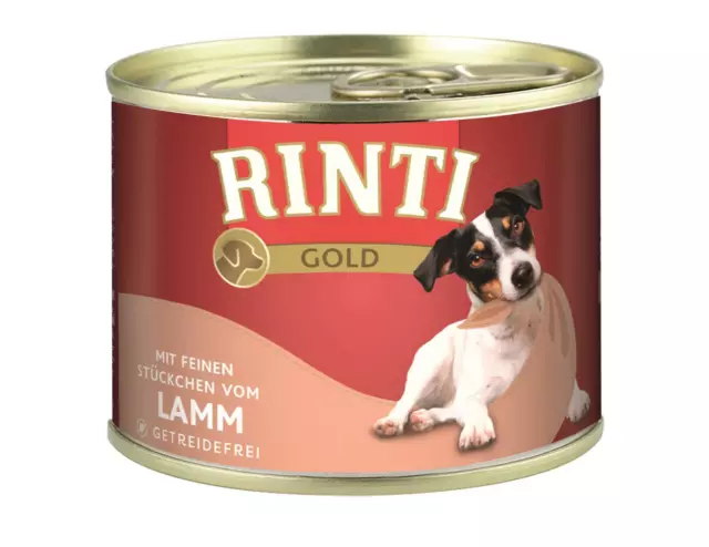 Rinti Or Agneau 12x 185g Nourriture Humide Feuchtnahrung Nourriture pour Chien