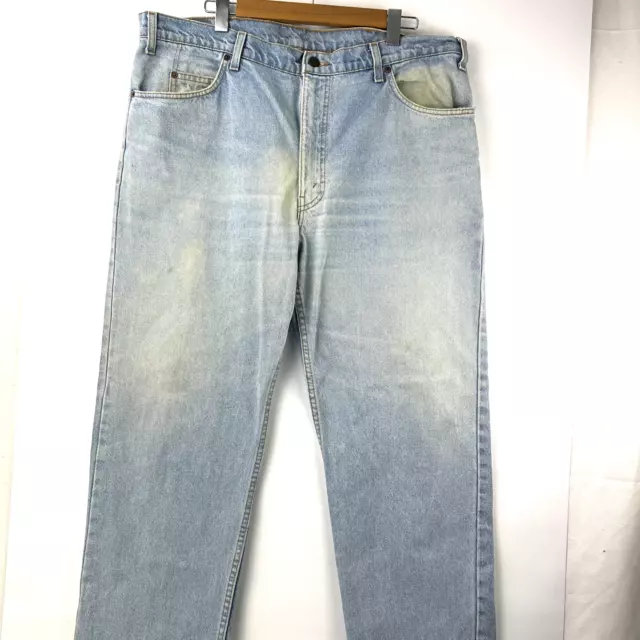 Levis vintage 604 denim W102 (40) orange tab jeans zip mens relaxed faded