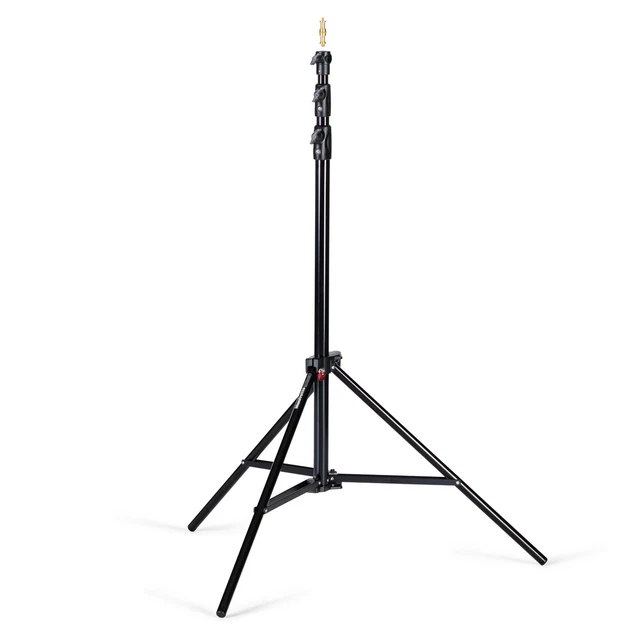 Trípode de lámpara de aluminio Manfrotto Ranker con transferencia de aire, 3 segmentos