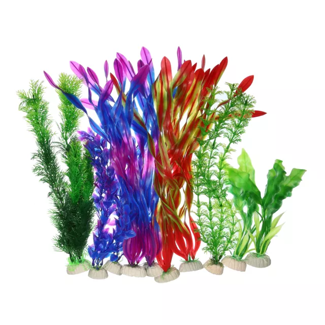 Aquarium Plantes Jeu, Colorée  Faux Poisson Réservoir Plantes Ornement