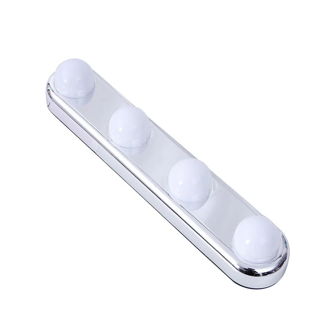 Miroir Lumière LED 3 X Pile Aa 4 LED ABS Application Salle for Lampes Maquillage