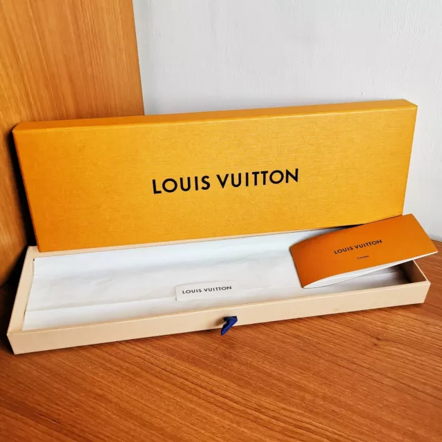 scatola per cravatta LOUIS VUITTON box tie necktie case seta silk cravate LV new