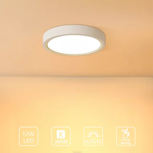 12W LED Deckenleuchte Ultraflach Panel Deckenlampe Wohnzimmer Küche Flur lampe