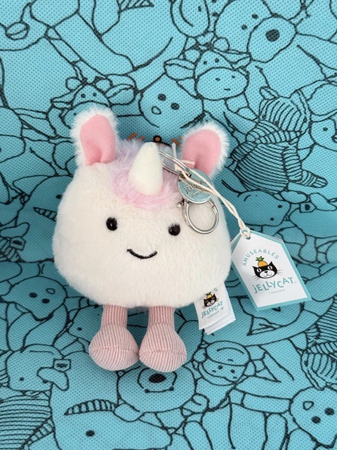 JELLYCAT AMUSEABLE UNICORN Bag Charm Keychain Brand New With Dust Bag £ ...