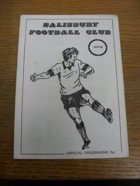 12/11/1977 Salisbury v Cheltenham Town [FA Trophy] (creased)