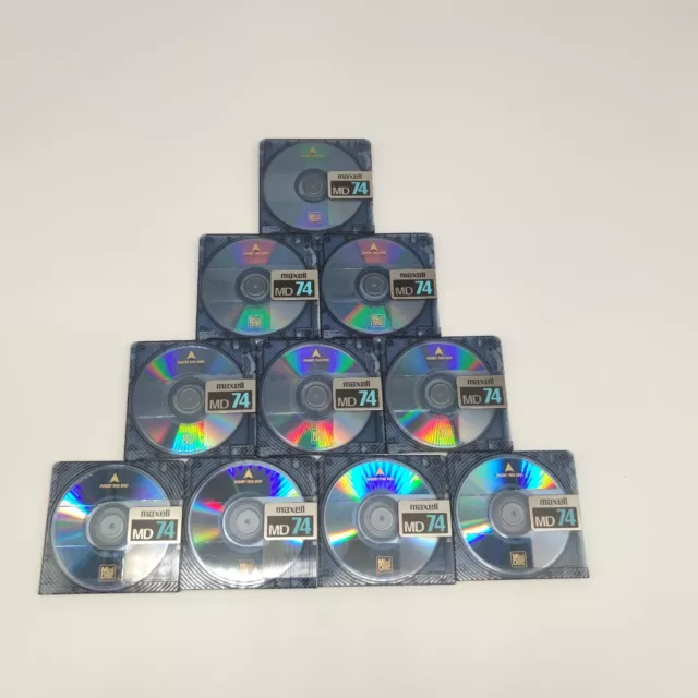 10x  Mini Disk Color Recordable Mini Disc MAXELL MDs 74 vom Händler MD MiniDisc