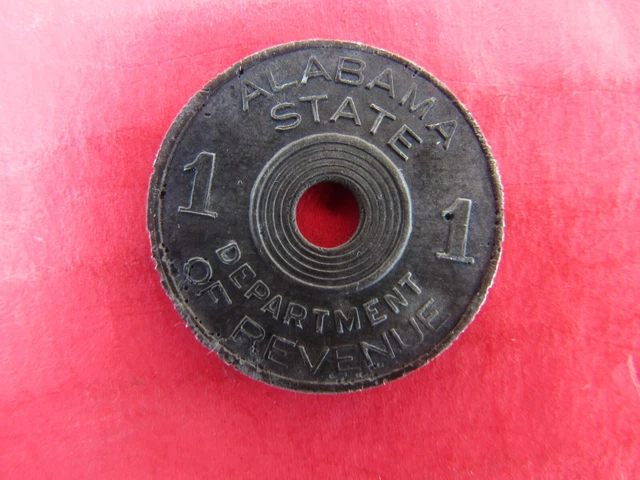 TAX COIN TOKEN ALABAMA State Sales Tax 1 Mill Department Of Revenue