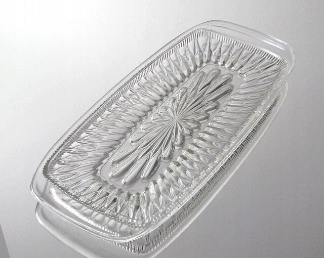 PLATEAU APÉRITIF 5 compartiments en verre ciselé sur pied EUR 14,00