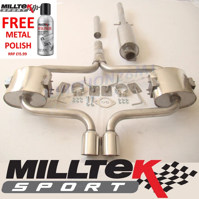 MILLTEK MINI COOPER S Convertible R52 Exhaust System Cat Back RESONATED ...