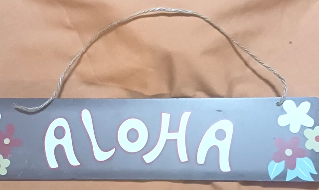 15 - 16 Inch Long Wood Sign * Hawaii * ALOHA