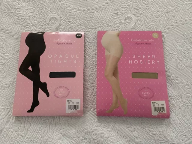 Be Maternity Sheer Hosiery NUDE & Ebony ingrid isabel tights belly