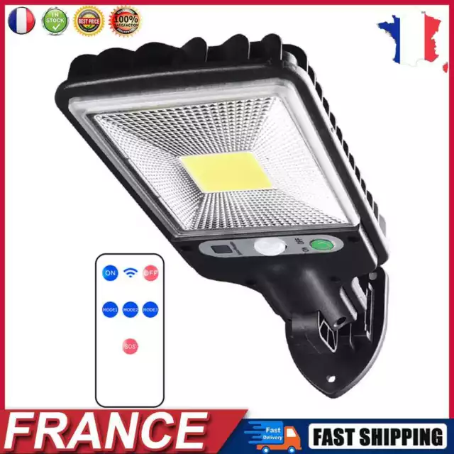 Applique murale solaire à LED Lampe à capteur de mouvement extérieur Lampe à dis