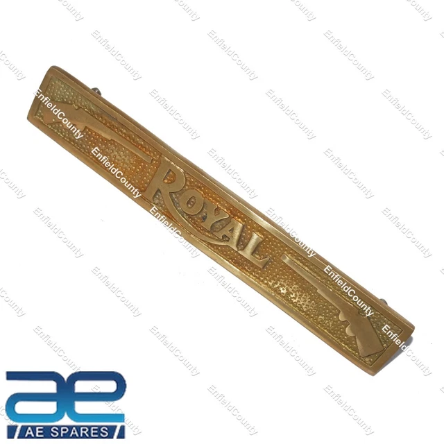 Per royal enfield Reale Goffrato Decalcomania Distintivo Ottone Piastra ECS