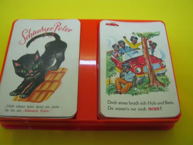 altes Kartenspiel - ca. 60 Jahre - " Zehn Kleine N egerlein " + Spielanleitung 3