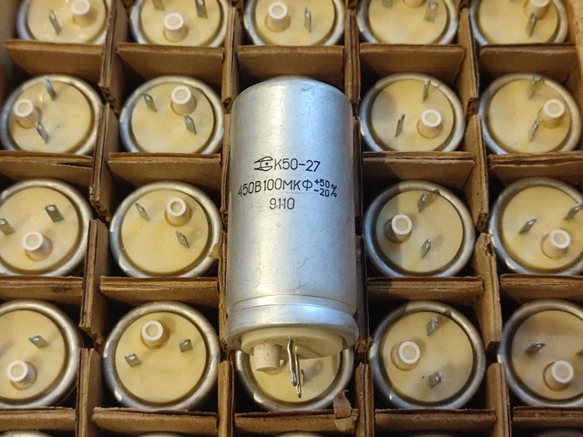Lot De 10 Condensateurs NOS URSS K42-U2 0.0047µF 1600V - Papier/Huile (PIO) Vintage