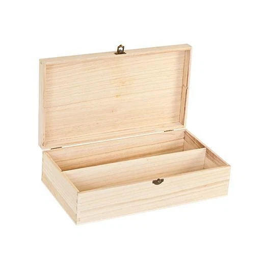 Bare Wood 2 Flaschen Weinkiste #8476