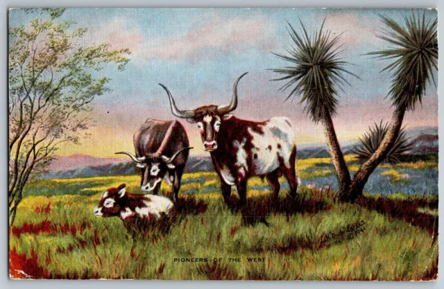 Arizona - Original Oil Painting by L.H. Dude Larsen - Vintage Postcard - Posted
