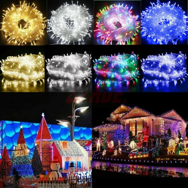 10M-100M LED Fairy String Lights Waterproof Christmas Tree Garden Party Outdoor