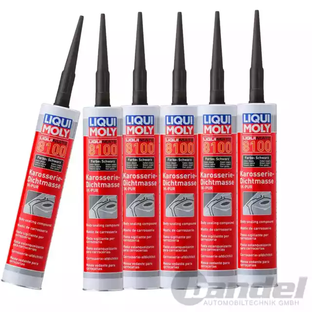 6x 300 ml LIQUI MOLY  LIQUIMATE 1K-PUR SCHWARZ KAROSSERIE DICHTMASSE KARTUSCHE