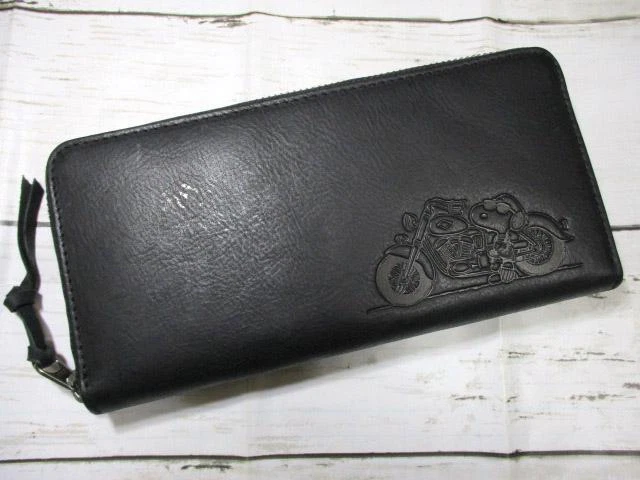 Wallet Long Mens Round Snoopy Joe Cool Genuine Leather